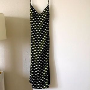 Super down dress NWT GREEN POLKA DOT